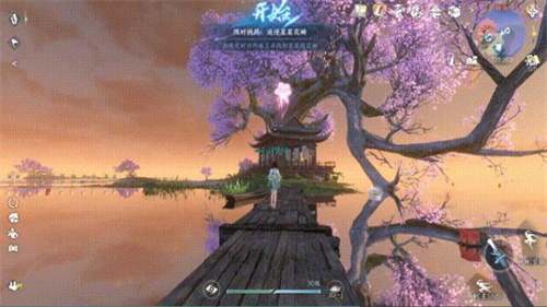 逆水寒手游镜湖粉色花瓣位置在哪1