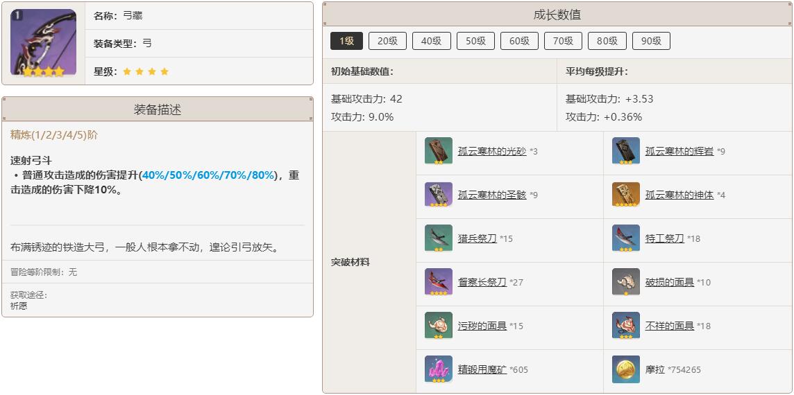 原神3.4下半武器池四星武器选择推荐7